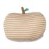 Coussin Pomme rayé moutarde